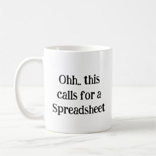 Ohh Das ist ein Fall für eine Tabelle, Lustiges Bü Kaffeetasse
