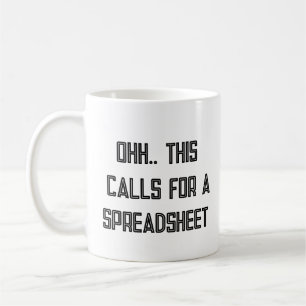 Ohh Das ist ein Fall für eine Tabelle, nerdiges Ge Kaffeetasse