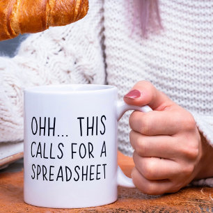 Ohh das ist ein Fall für eine Tabellenkalkulation Kaffeetasse