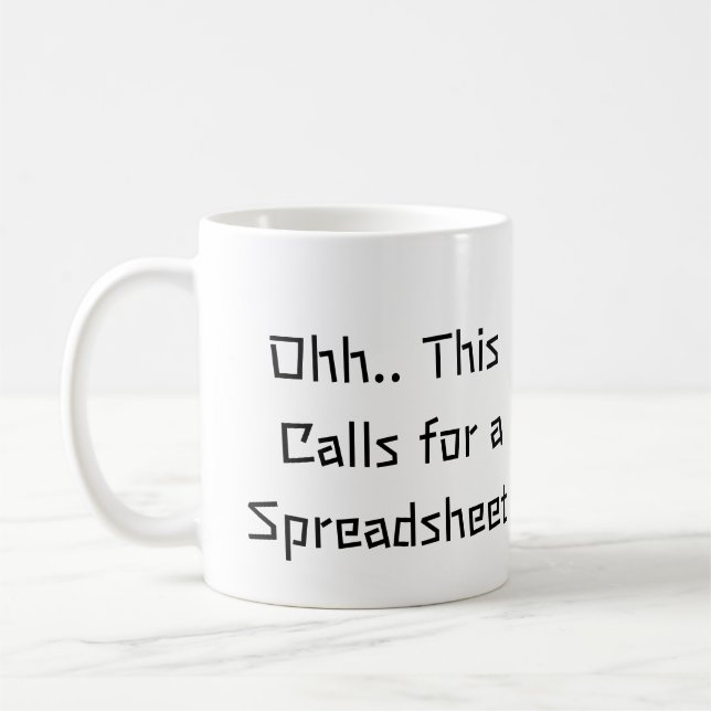 Ohh This Calls for a Spreadsheet, Excel Hero  Kaffeetasse (Links)