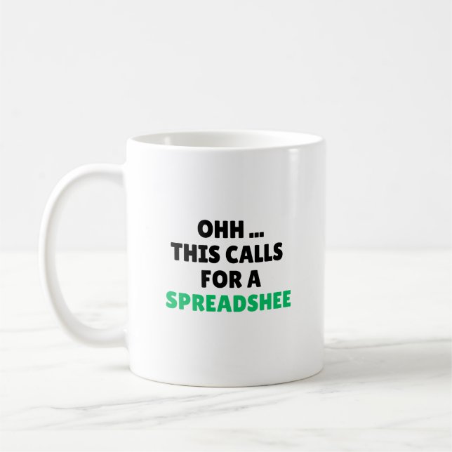 Ohh this calls for a Spreadsheet, Funny Accountant Kaffeetasse (Links)