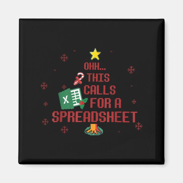 Ohhh This Calls For A Spreadsheet Ugly Christmas S Magnet (Vorne)