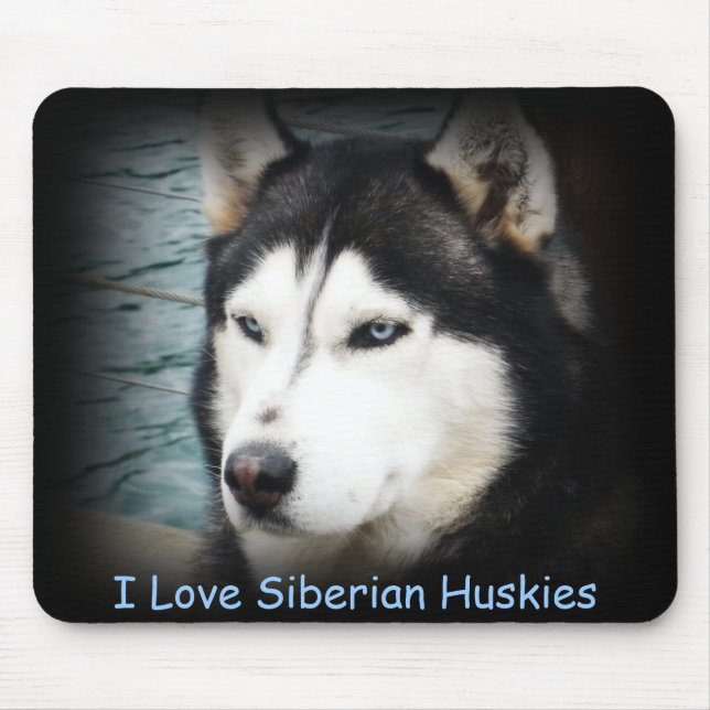 ohhshadow, i-Liebe-Sibirier-Huskies Mousepad (Vorne)