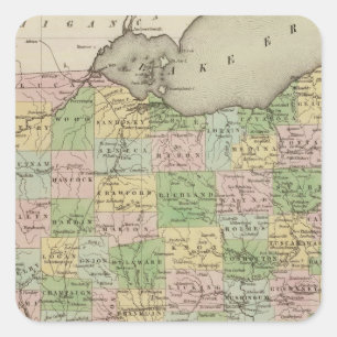 Ohio 10 quadratischer aufkleber