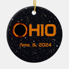Ohio 2024 Gesamtsolarausstoß Keramik Ornament