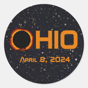 Ohio 2024 Gesamtsolarausstoß Runder Aufkleber