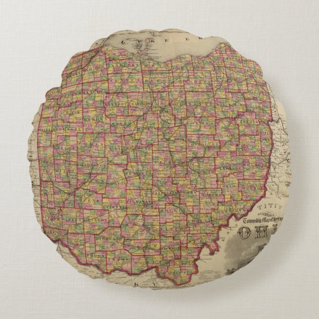 Ohio 3 rundes kissen (Vorderseite)