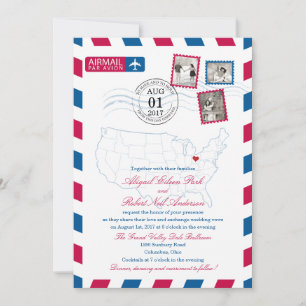 Ohio Airmail HOCHZEIT Einladung