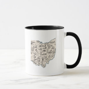 Ohio Antiquitätenkarte Kaffee-Cup Tasse