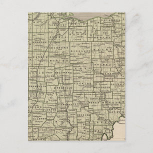 Ohio Atlas Map Postkarte