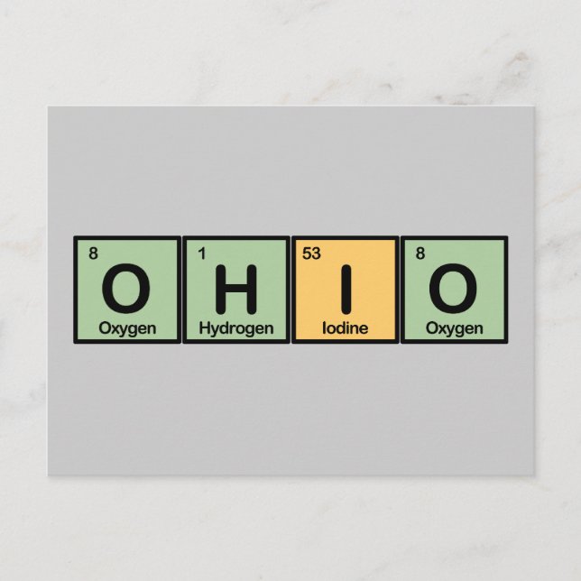 Ohio aus Elementen Postkarte (Vorderseite)