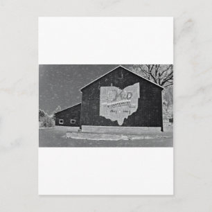 Ohio Barn im Winter Postkarte
