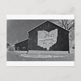 Ohio Barn In Winter Postkarte