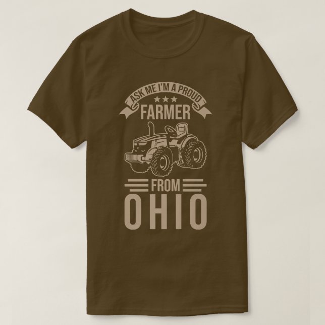 Ohio Bauer Pride Fragte mir, ich bin ein stolzer B T-Shirt (Design vorne)
