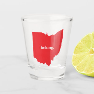 Ohio Belong Staat Karte Schnapsglas