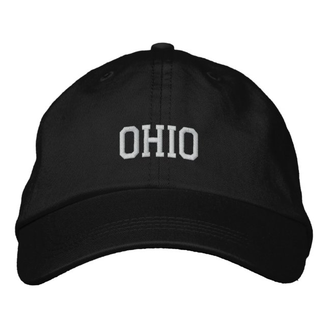 Ohio bestickte, anpassbare Cap Black Bestickte Kappe (Vorderseite)