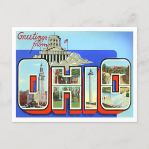Ohio Big Letters Postcard Postkarte