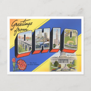 Ohio Big Letters Postcard Postkarte