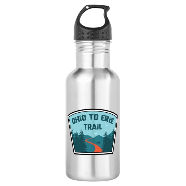 Ohio bis Erie Trail Edelstahlflasche (Vorderseite)