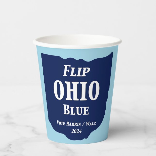 Ohio Blue im Jahr 2024 gedreht Pappbecher (Vorderseite)