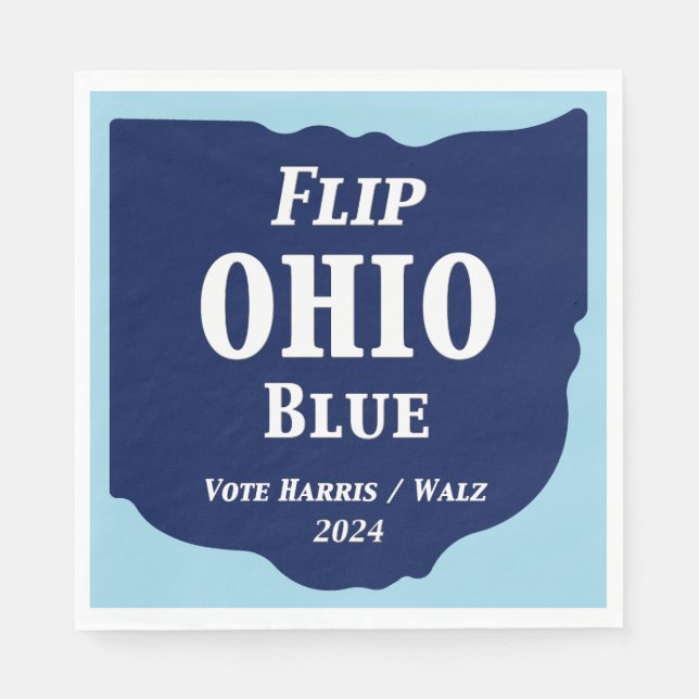 Ohio Blue im Jahr 2024 gedreht Serviette (Vorderseite)