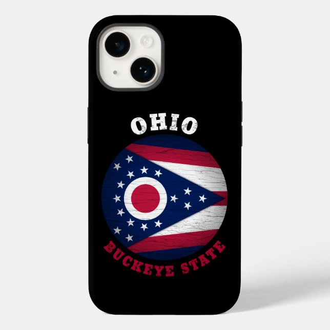 OHIO BUCKEYE STAAT FLAG Case-Mate iPhone HÜLLE (Rückseite)