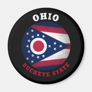 OHIO BUCKEYE STAAT FLAG MAGNET