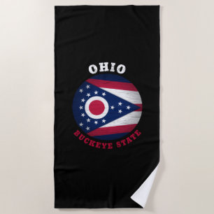 OHIO BUCKEYE STAAT FLAG STRANDTUCH