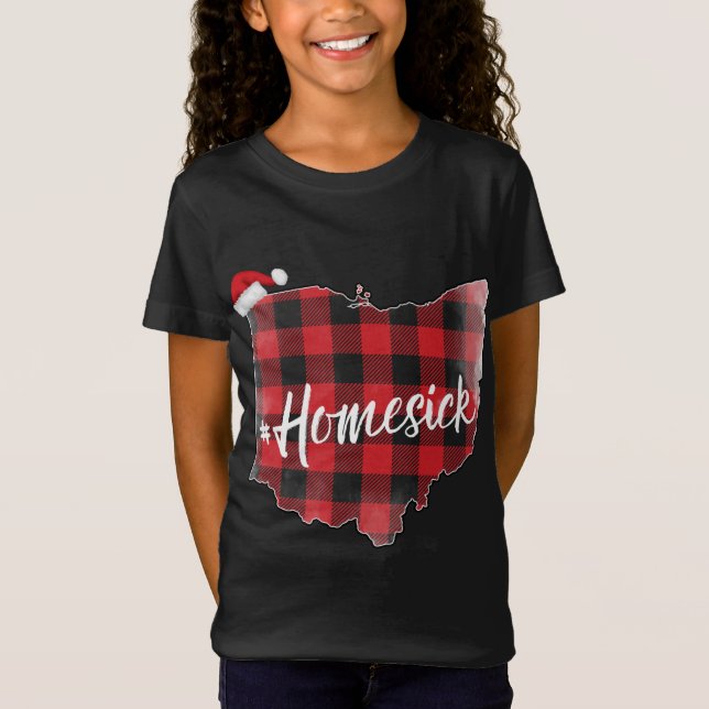 Ohio Buffalo Kariert #Homesick Christmas Weihnacht T-Shirt (Vorderseite)