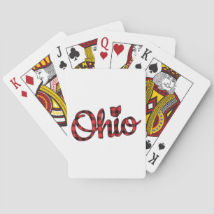 Ohio Buffalo Kariert Weihnachten Ohio Pride Buckey Spielkarten