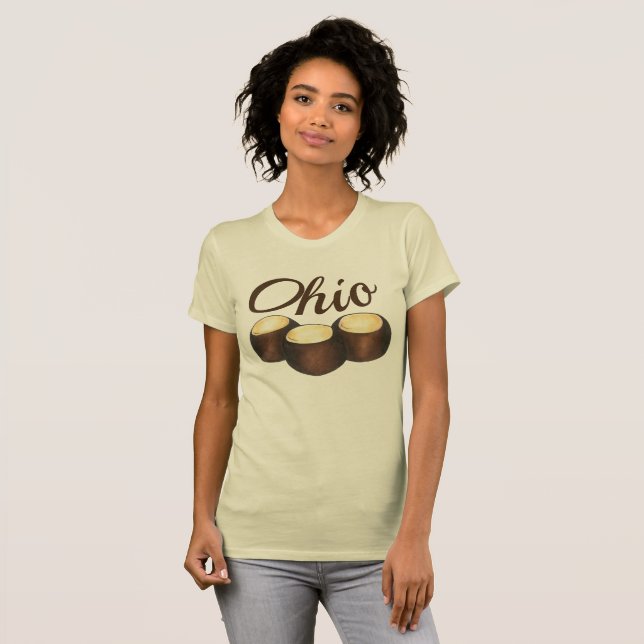 Ohio Chocolate Peanut Butter Buckeye Nut Candy OH T-Shirt (Vorne ganz)