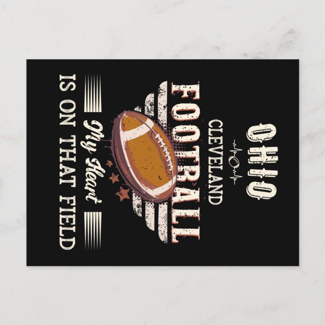 Ohio Cleveland American Football Postkarte (Vorderseite)