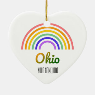 Ohio - Cleveland - Cincinnati - Columbus Keramik Ornament