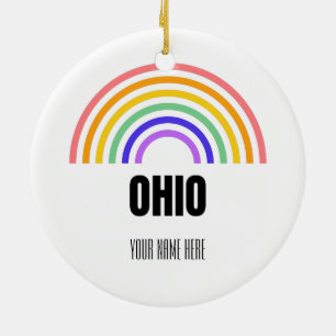 Ohio - Cleveland - Cincinnati - Columbus Keramik Ornament