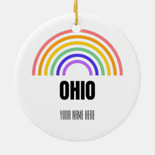 Ohio - Cleveland - Cincinnati - Columbus Keramik Ornament