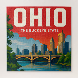 Ohio Cleveland Columbus Cincinnati Mittlerer Weste Puzzle