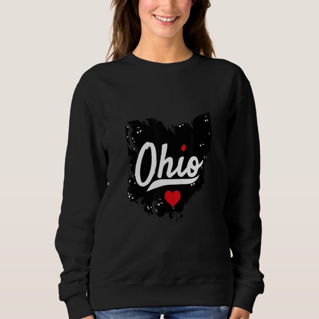 Ohio Clothing Staat von Ohio Script Zuhause Pride  Sweatshirt (Vorderseite)