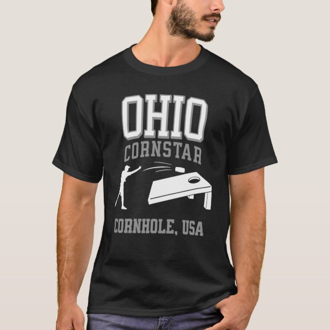 Ohio Cornstar Lucky Cornhole Turnier T-Shirt (Vorderseite)