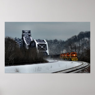 Ohio Crossing im Winter Poster