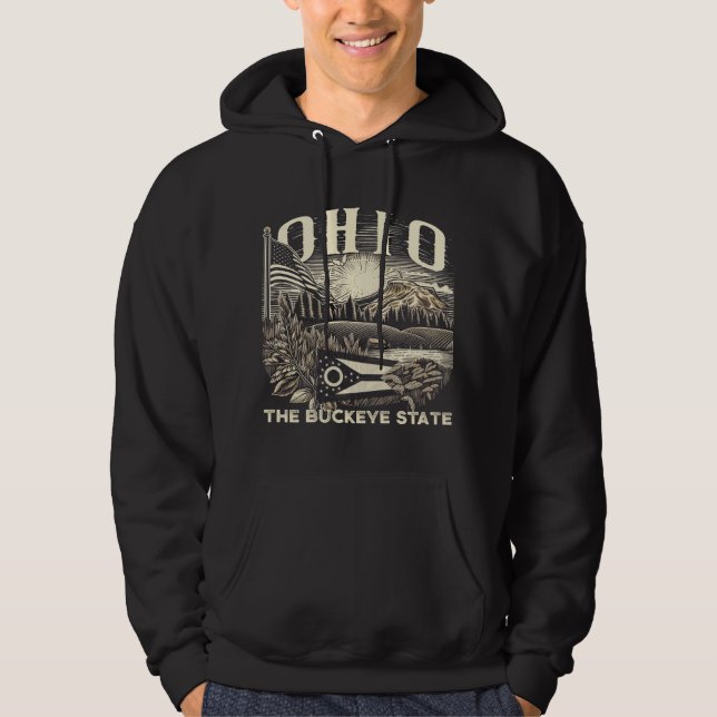 Ohio Der Buckeye-Staat Hoodie (Vorderseite)