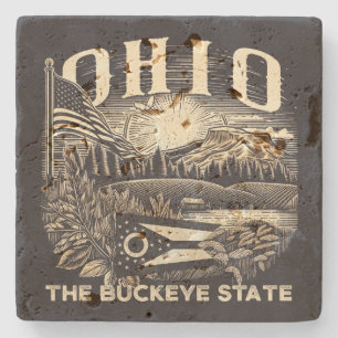 Ohio Der Buckeye-Staat Steinuntersetzer