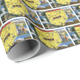 Ohio Der Buckeye Staat Vintag Geschenkpapier