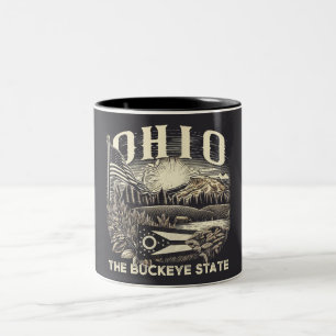 Ohio Der Buckeye-Staat Zweifarbige Tasse