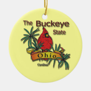 Ohio die Rosskastanien-Staats-Vogel-Verzierung Keramikornament