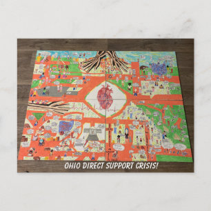 Ohio Direct Support Crisis Poster Postkarte