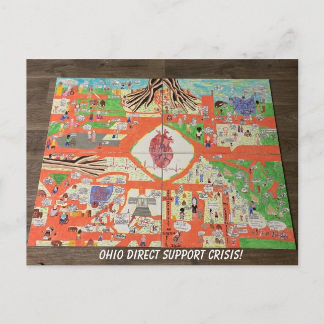 Ohio Direct Support Crisis Poster Postkarte (Vorderseite)
