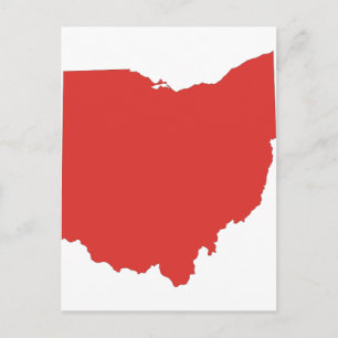 Ohio - ein roter Staat Postkarte