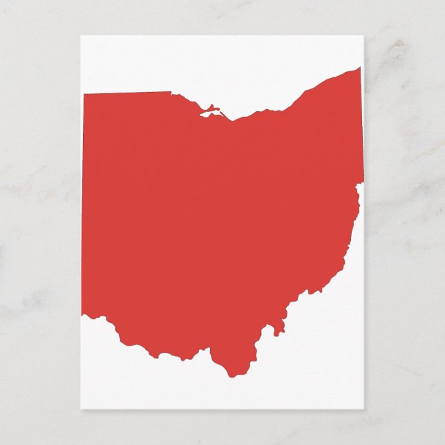 Ohio - ein roter Staat Postkarte (Vorderseite)