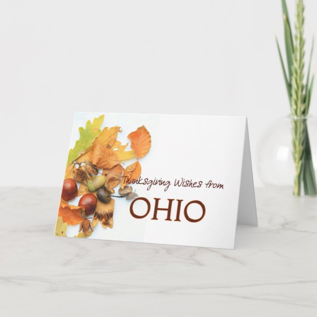 Ohio Erntedank Card Feiertagskarte (Vorderseite)