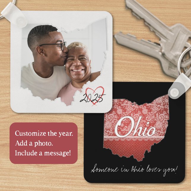 Ohio Familie Alltägliche Momente wahren Schlüsselanhänger (Create an Ohio keepsake keychain as a gift for a loved one or even for yourself. )